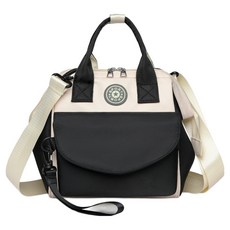 Nalli Sisters 大容量附肩帶收納尿布包, 黑色