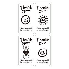 길그리 미니 직사각 포장 데코 스티커, 01 A, 100개