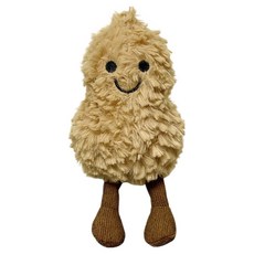 soonZAM 人氣禮物可愛花朵花生娃娃鑰匙圈, 18cm, 1個, 米色 + 棕色