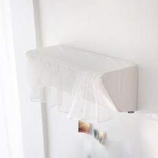 벨라이프 망사이중 에어컨커버 화이트, 벽걸이트라이앵글형