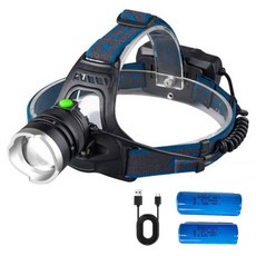 니치유 USB 충전 아웃도어 헤드램프 캠핑 밤낚시 YXP157, 1개, 블랙