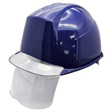 DONGMYUNG 建築工地 工地 頭部保護 安全帽 新盔型 透明面罩 安全護目鏡 ABE等級 深藍色, 1個