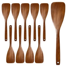 영수산업카멜 장미목 옻칠 나무 조리도구 일자뒤집개, 10개