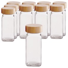 Iwooa 竹製香料茶葉保鮮密封罐 100ml x 10入組, 1套