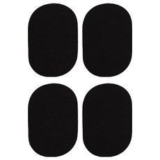 ButtonKing 麂皮修補膝蓋手肘貼片, 4個, 黑色