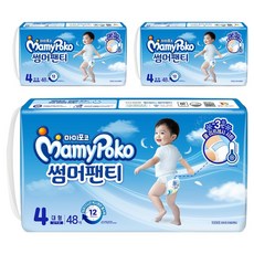 마미포코 2025 썸머 팬티형 기저귀 남아용 대형, 4단계, 144매