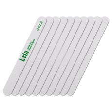 Lvia 220/220 斑馬紋直式磨甲棒, 10個, 灰色