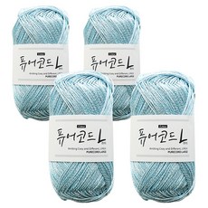 리네아 퓨어코드 메탈 뜨개실 L 163m 70g, 204 블루, 4개