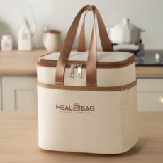 퓨오라 캠핑 피크닉 보냉가방, 베이지, 9L