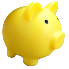 Nalli Sisters 招財豬撲滿 10 x 13 x 11.5 cm, 黃色, 1個