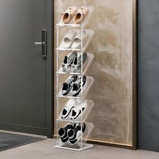 Parva 簡潔6層鞋子收納整理架, 1個, 透明