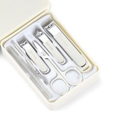 셀리빙 튐방지 인체공학적 디자인 손톱깎이 6종 세트, 1세트, 아이보리
