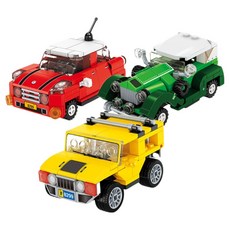 FORANGE BLOCK 方橙積木 Artnism 迷你奈米積木賽車 3款A套組, 1套, 混合顏色