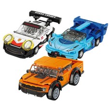 포렌지블럭 아트니즘 미니 나노 블록 레이싱 자동차 3종 B세트, 혼합색상, 1세트
