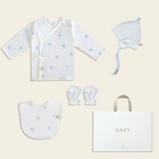BABY&I 嬰幼兒紗布衣 + 動物帽 + 防抓手套 + 圍兜 夏季彌月禮盒組 + 購物袋