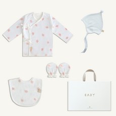 BABY&I 嬰幼兒紗布衣 + 動物帽 + 防抓手套 + 圍兜 夏季彌月禮盒組 + 購物袋