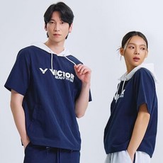 빅터 SnapStream Hoodie 배드민턴 후드 반팔 티셔츠 25ATS018U