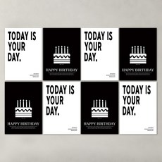 PartyIsland 生日海報 2款 x 4張組合, 現代簡約