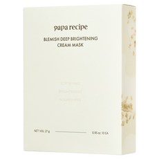 papa recipe Blemish深層亮白乳霜面膜, 1盒, 10片