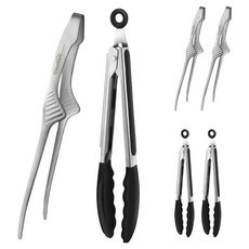 Casabeni 不鏽鋼立式夾3入 + 矽膠夾3入組, 黑色, 1套