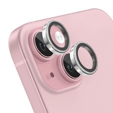 고부기 아이폰 호환 카메라 메탈링 렌즈 강화유리 보호필름 실버큐빅 2p 세트, 1세트