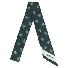 MULBERRY 樹紋小版窄絲巾