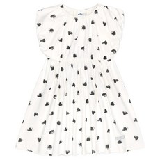 JELISPOON 女童透氣手繪愛心抓皺連身裙