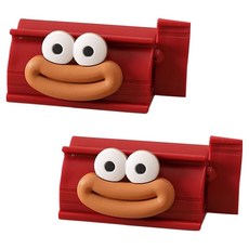 원이네 스탠딩 만능 치약 짜개 디스펜서, 2개, 레드