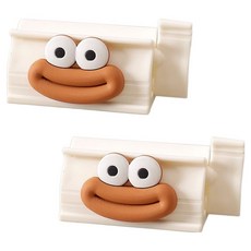 원이네 스탠딩 만능 치약 짜개 디스펜서, 2개, 화이트