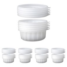 Bloom at home 參雞湯迷你湯碗 半透明 158pi 小 + 蓋子套組, 25套