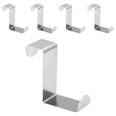 리빙홈디테일 다용도 싱크대 스테인레스 도어걸이 GE-28, 실버, 5개