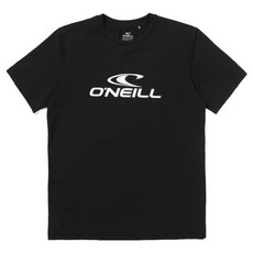 O'NEILL 男款 Play 標準版型 大標誌 短袖防曬衣 OMTRM2560, 199 黑色