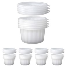 Bloom at home 蔘雞湯迷你湯碗 半透明 158口徑 大 + 蓋子套組, 25套