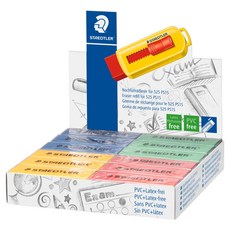 STAEDTLER 施德樓 滑動式橡皮擦補充芯 4色 525RPS1S, 藍色, 綠色, 黃色, 紅色, 1套