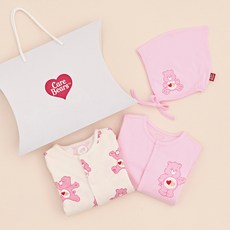 Care Bears百日禮物有機連身衣 2件+帽子組+購物袋