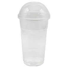 ksco 透明PET冰杯 945ml x 50入 + 圓頂蓋 107mm 50入 套組, 1套