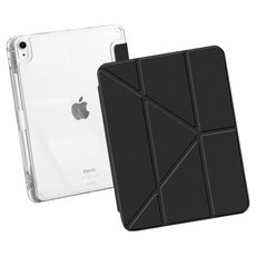 平板電腦用橫豎支架Y型筆收納保護殼, 黑色, 1個