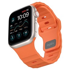 apin Apple Watch FKM 氟橡膠運動錶帶 44 / 45 / 46 / 49mm, 橘色, 1個