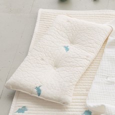 bamiblanc 嬰幼兒用涼感低枕 緩解熱疹 Duraron布料枕頭, 恐龍Dino