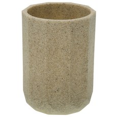 VERSA 仿石牙刷杯,米色, 300ml - 簡約風格浴室收納必備, 1個