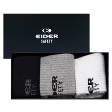 아이더세이프티 선물 양말 3족 세트, C5(블랙, 그레이, 화이트), 1세트