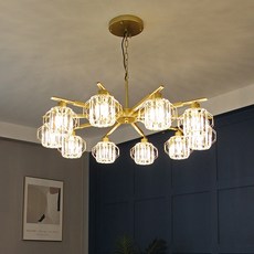 리스코 10등 펜던트 거실 인테리어 조명, 골드