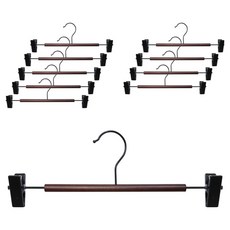 White Rabbit 頂級原木夾式褲架, 胡桃木色, 10個