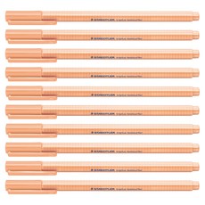 STAEDTLER 施德樓 三角螢光筆 362, 10個, 粉彩蜜桃