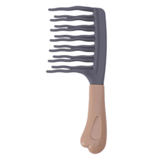 DeepTalk 頭皮按摩梳 波浪斧頭梳 DT0761, 灰色, 1個