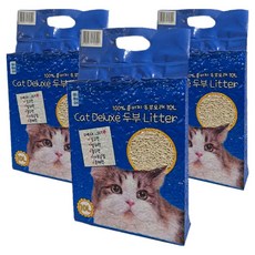 마마쇼 캣 디럭스 두부 리터 고양이 모래, 10L, 3개, 오리지널
