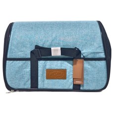 Catfeet 輕旅行亞麻風手提包 40 x 26 x 27cm 湖水綠 寵物外出提袋, 1個