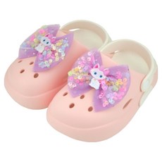 Coco Brain 女童用閃亮蝴蝶結水陸兩用涼鞋