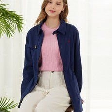 비버리힐스폴로클럽 여성용 히든 스트링 코튼 자켓