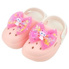 Coco Brain 女童用閃亮蝴蝶結水陸兩用涼鞋